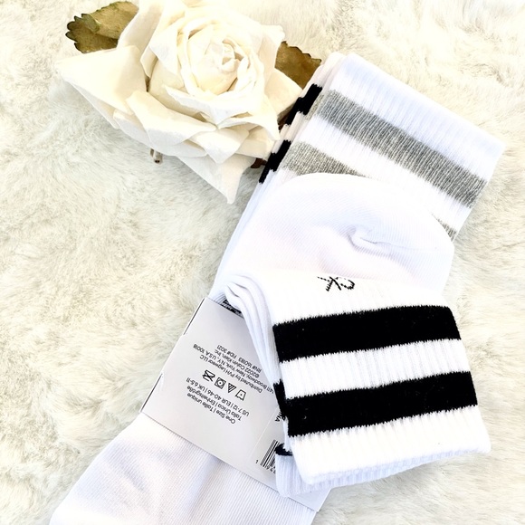 New w/tags MENS CALVIN KLEIN 3PK COMBED COTTON CREW SOCKS (cotton nylon spandex) - Picture 6 of 6